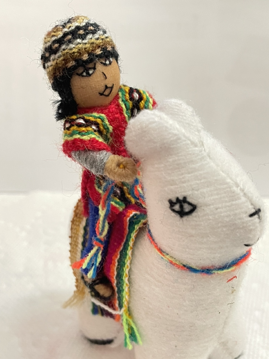 Peruvian Llama and Person Figurine - photo 4