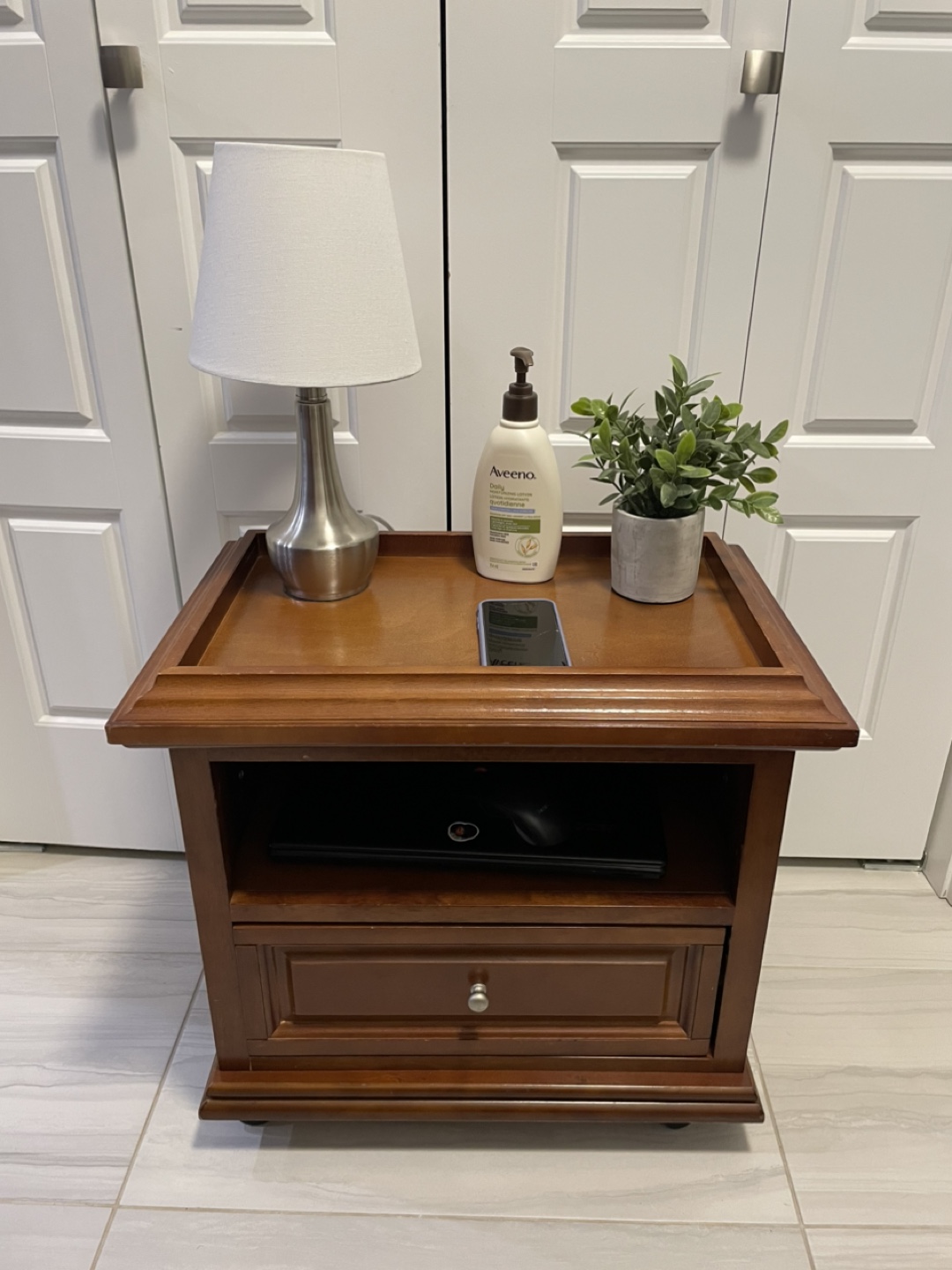 Nightstand with Drawer and Shelf - photo 2