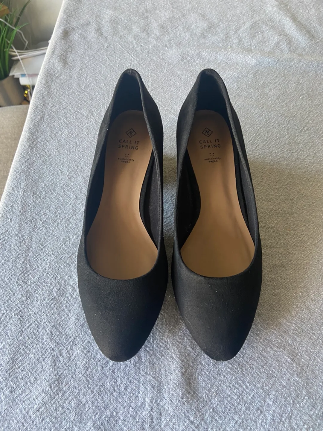 Call It Spring Black Suede Block Heel Pumps image indicator(3)