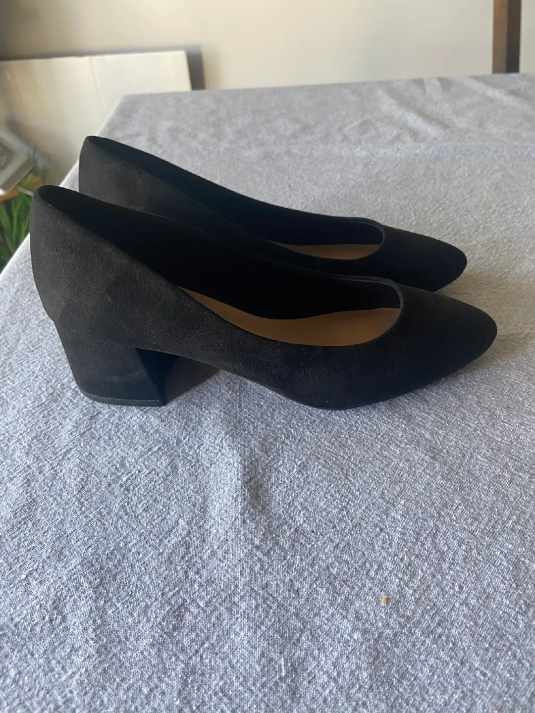 Call It Spring Black Suede Block Heel Pumps image indicator(2)