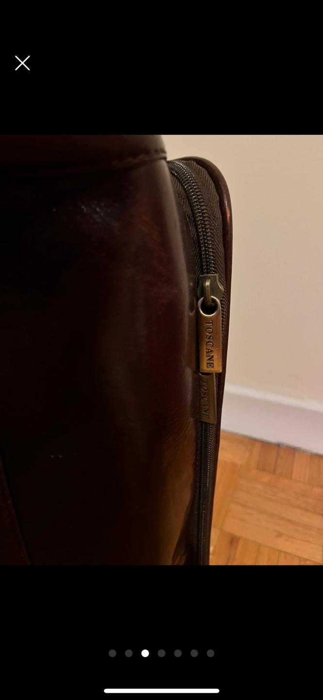 Vintage Rolling Leather Suitcase - photo 3