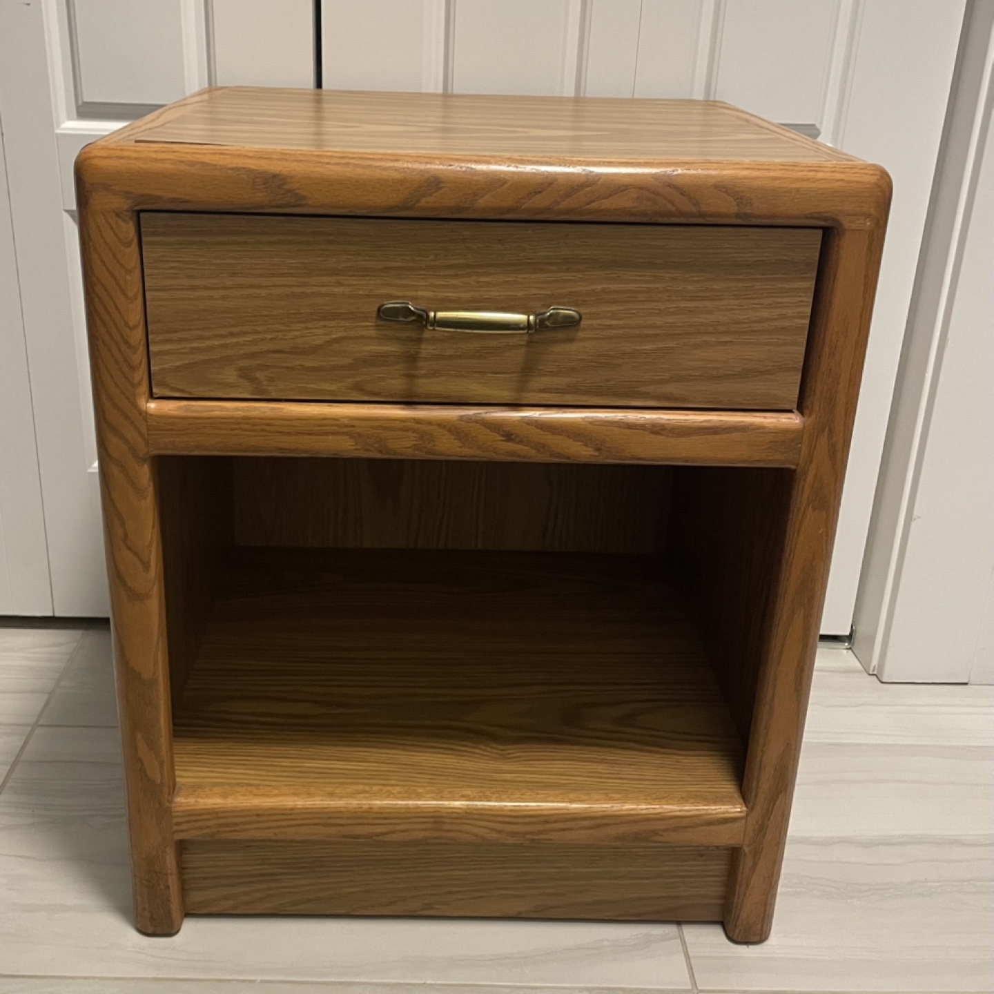 Wooden Nightstand with Drawer