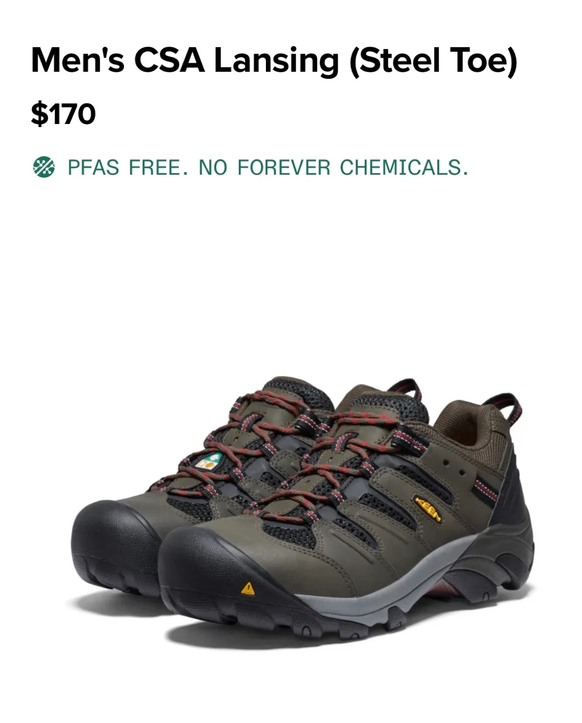 Keen Men's CSA Lansing Steel Toe Work Boots image indicator(4)