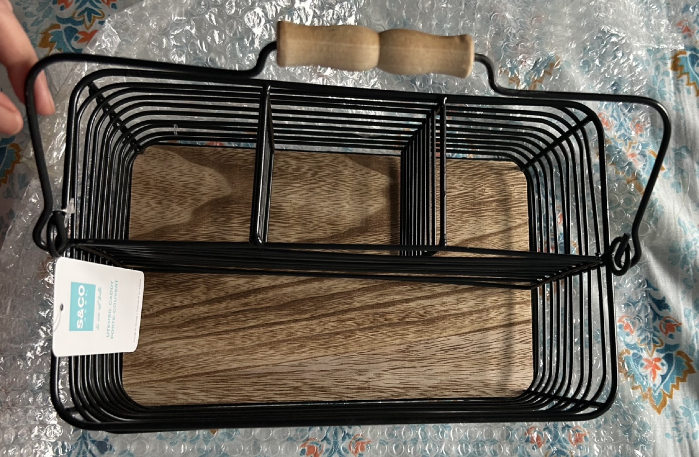 New Metal and Wood Utensil Caddy - photo 2