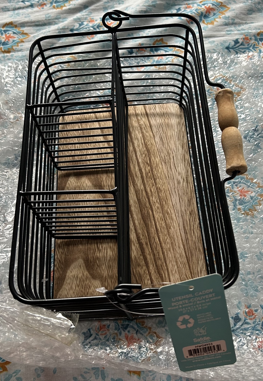 New Metal and Wood Utensil Caddy