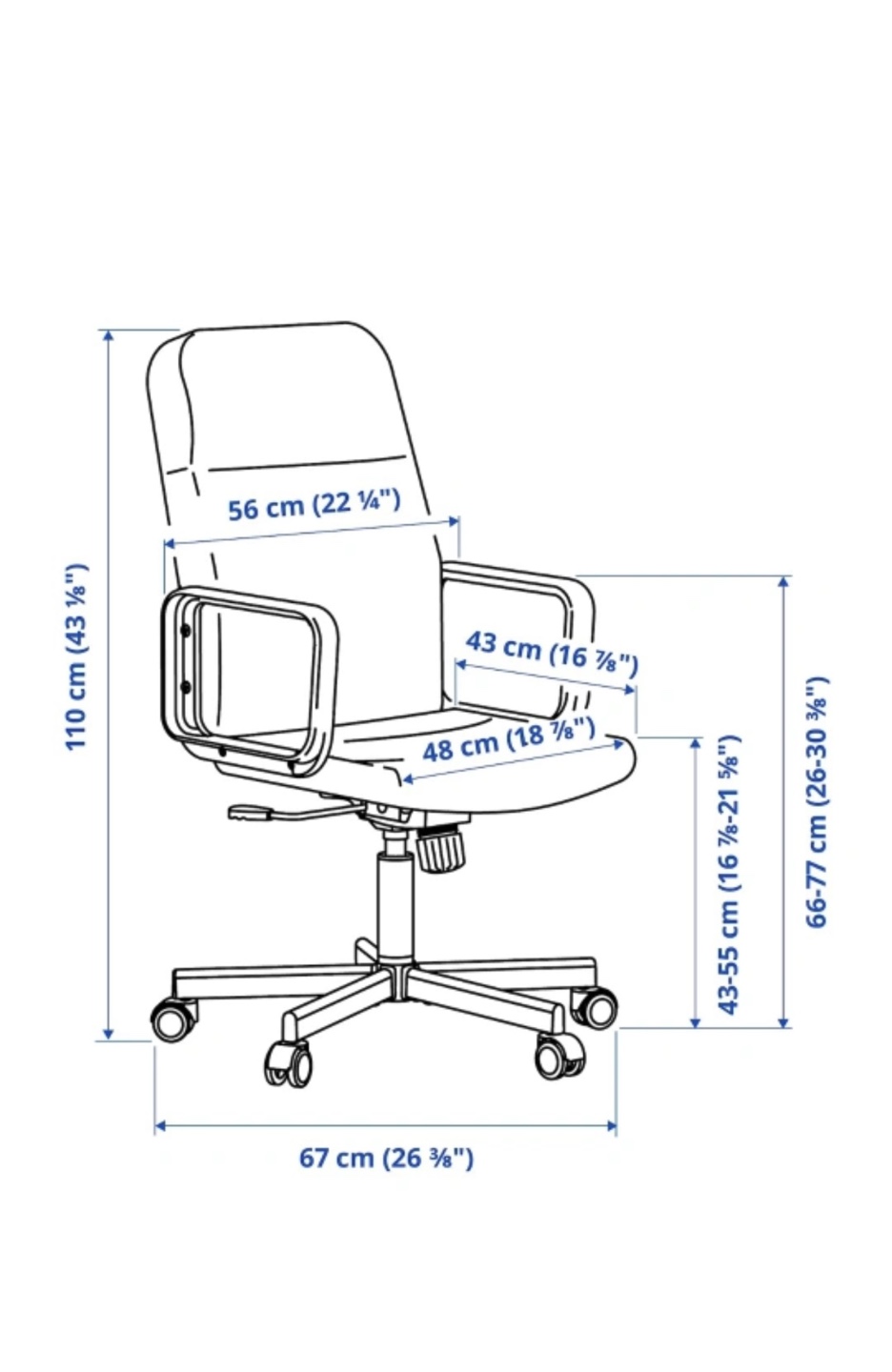 IKEA RENBERGET Swivel office Chair - Black - photo 4