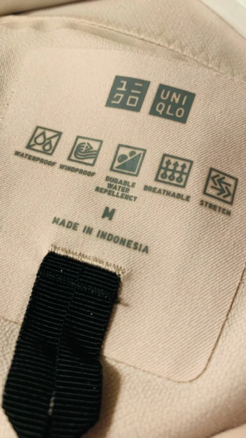 UNIQLO Women's Navy Blue and Pink Raincoat image indicator(7)