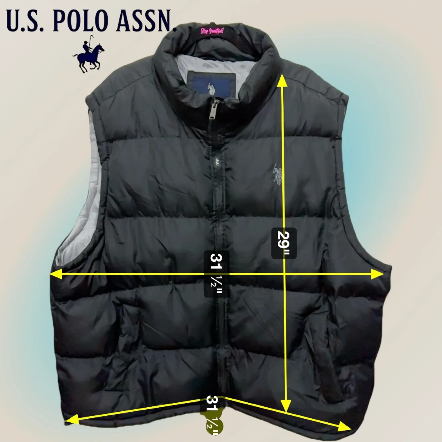 U.S. Polo Assn. Black Puffer Vest 3X image indicator(7)