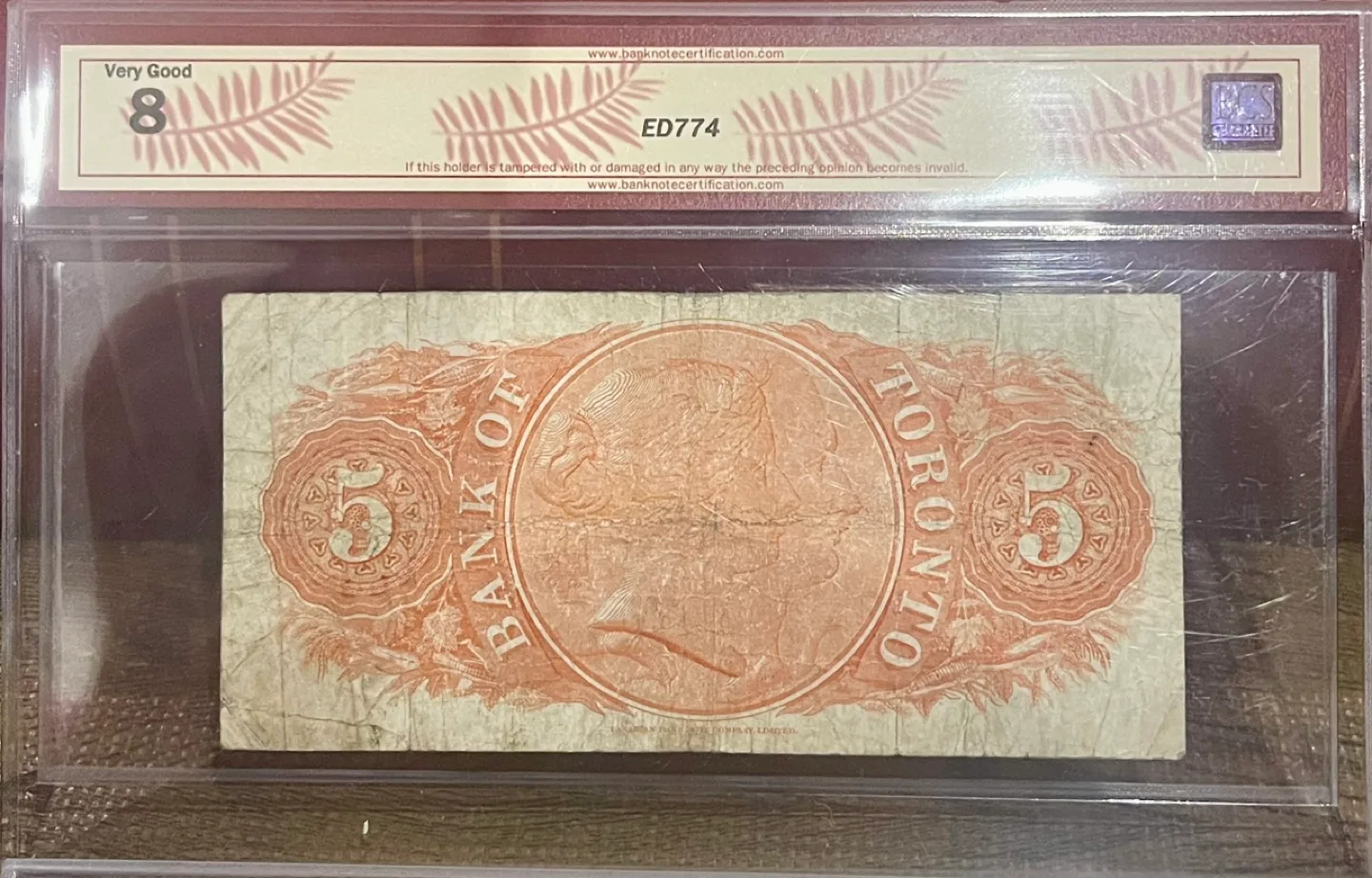 Bank of Toronto $5 bill 1937 image indicator(2)