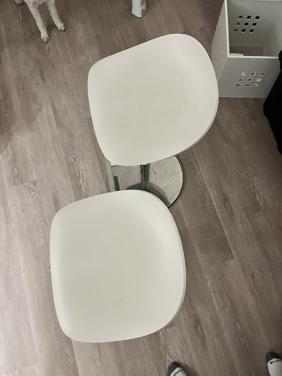Set of 2 Ikea White Bar Stools - photo 2