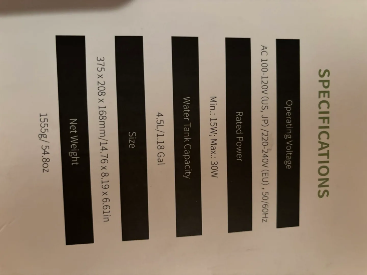 New! Ultrasonic Cool Mist Humidifier image indicator(3)