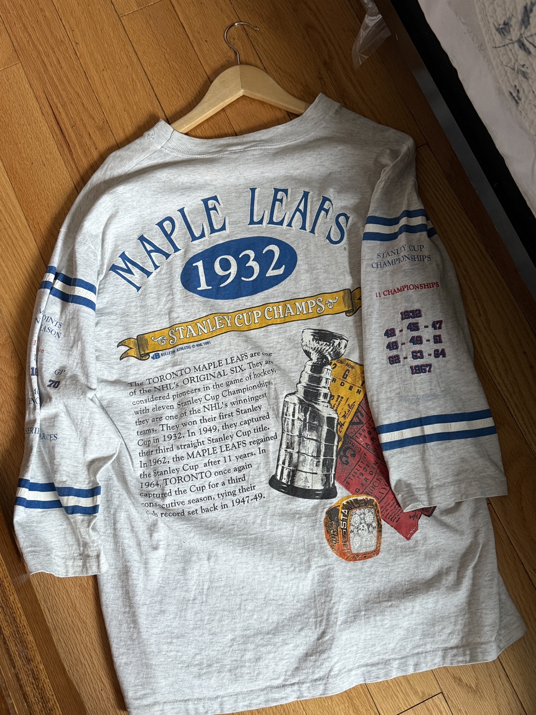 Vintage Toronto Maple Leafs 1932s Stanley Cup Champs T-Shirt - photo 3