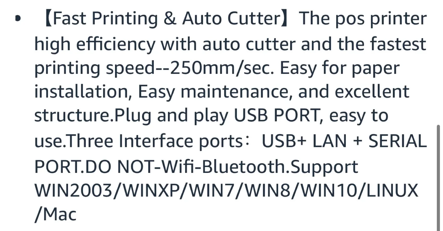 Rongta POS Printer 80mm Thermal Receipt Printer image indicator(4)
