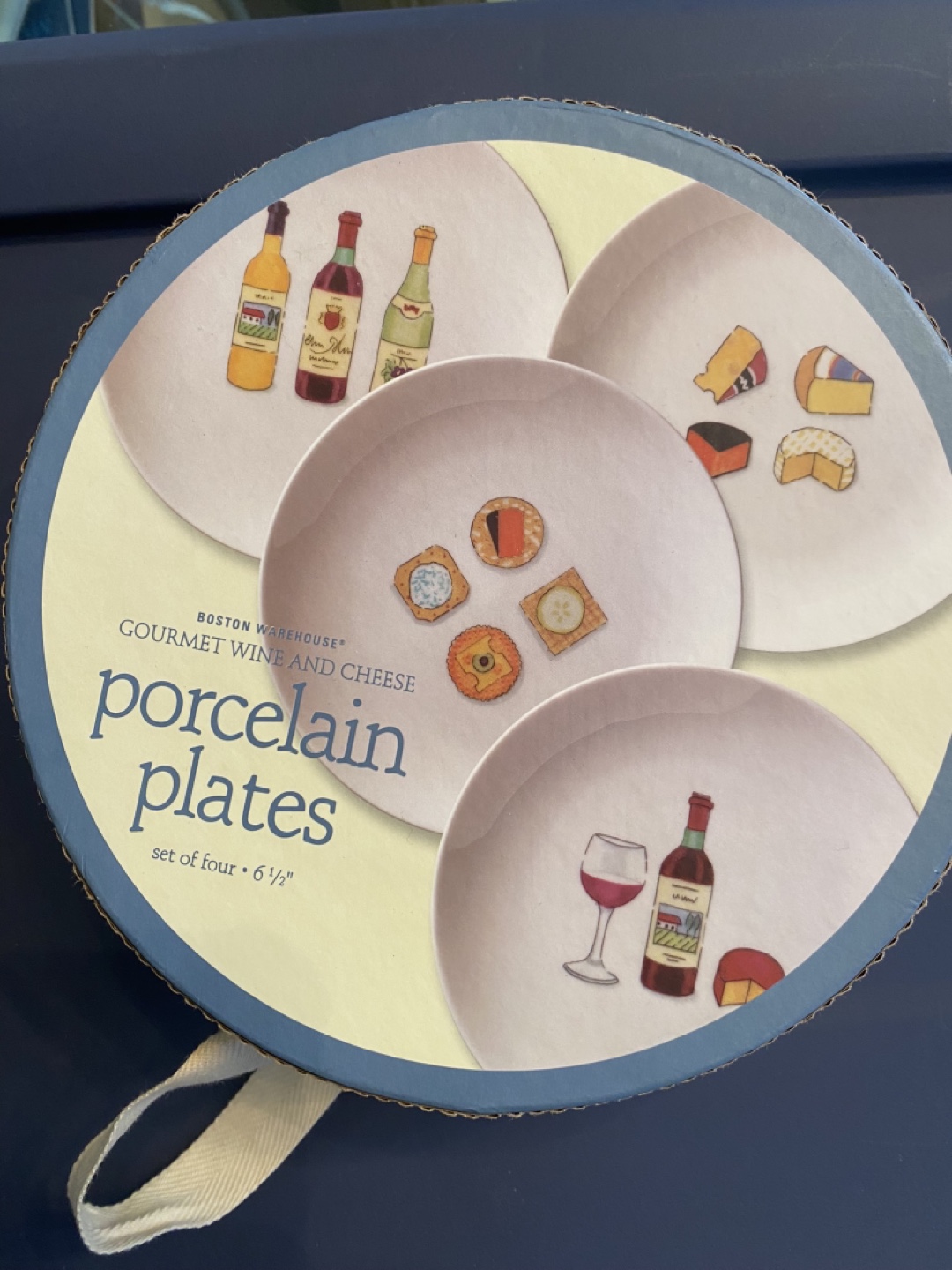 Set of Gourmet Wine and Cheese Plates