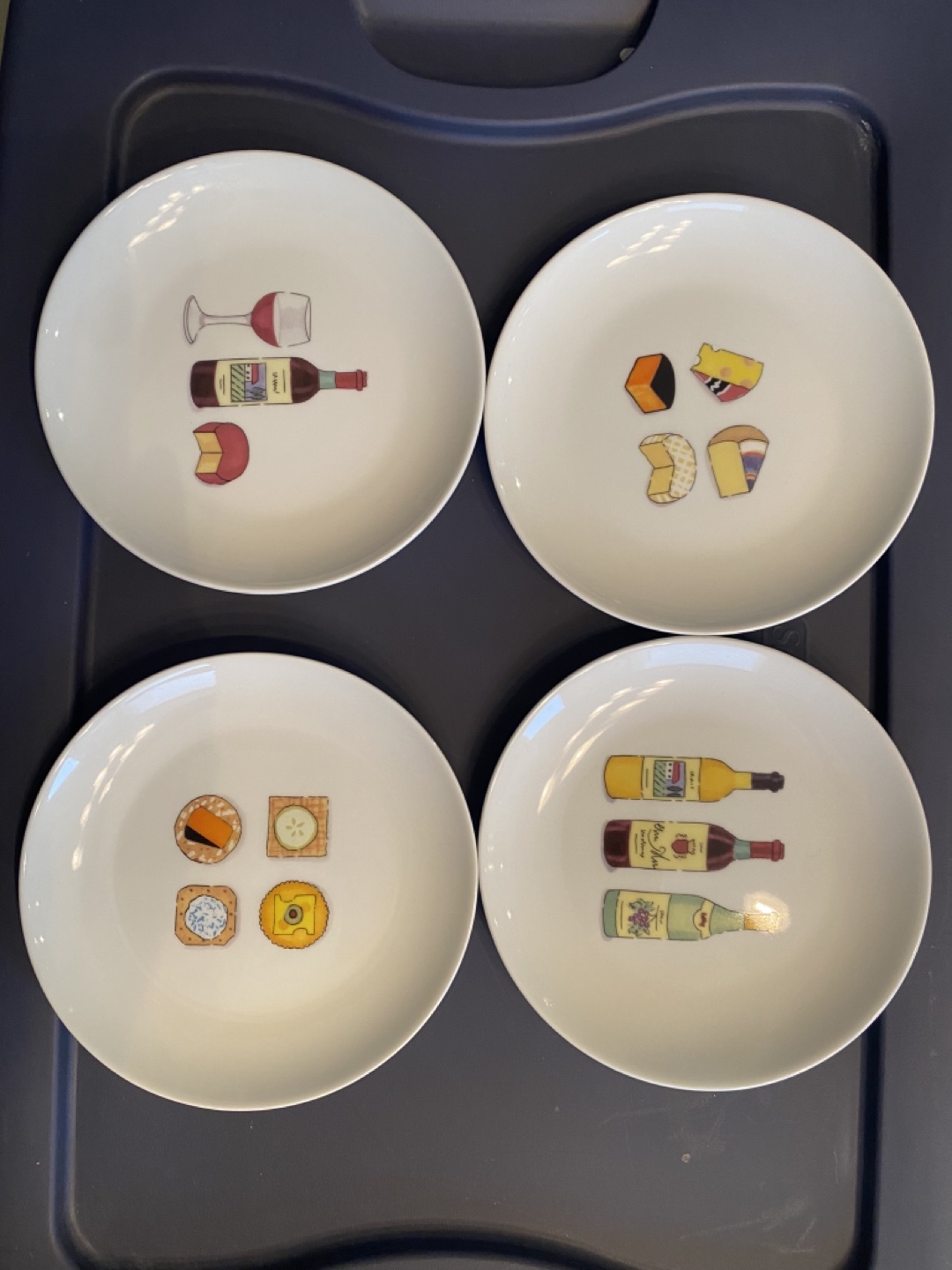 Set of Gourmet Wine and Cheese Plates - photo 2