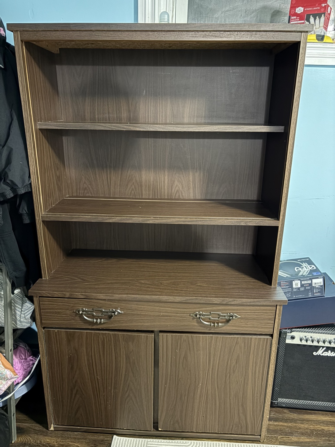 Wooden Bookcase with Cabinet - photo 2