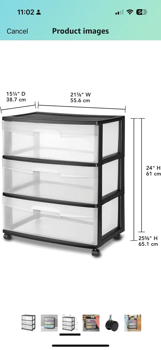 Sterilite 3-Drawer Cart thumbnail