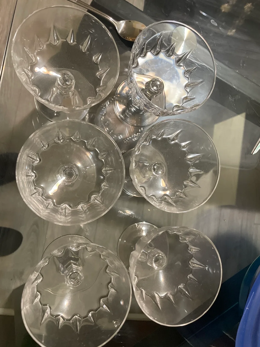 Xmas sale  Set of 5 Crystal dessert Flutes image indicator(2)