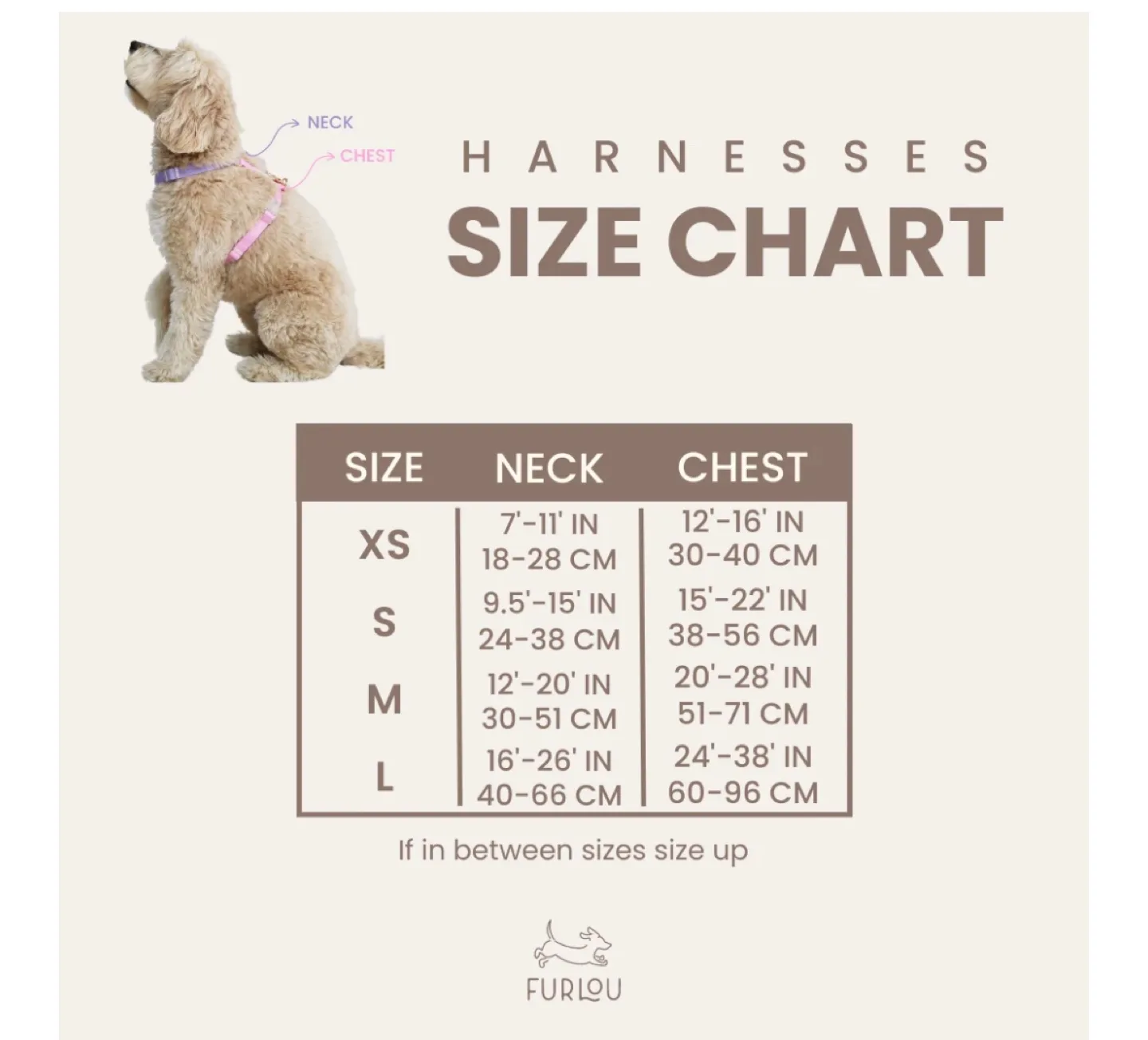 Furlou Dog Harness XS - cappuccino image indicator(2)