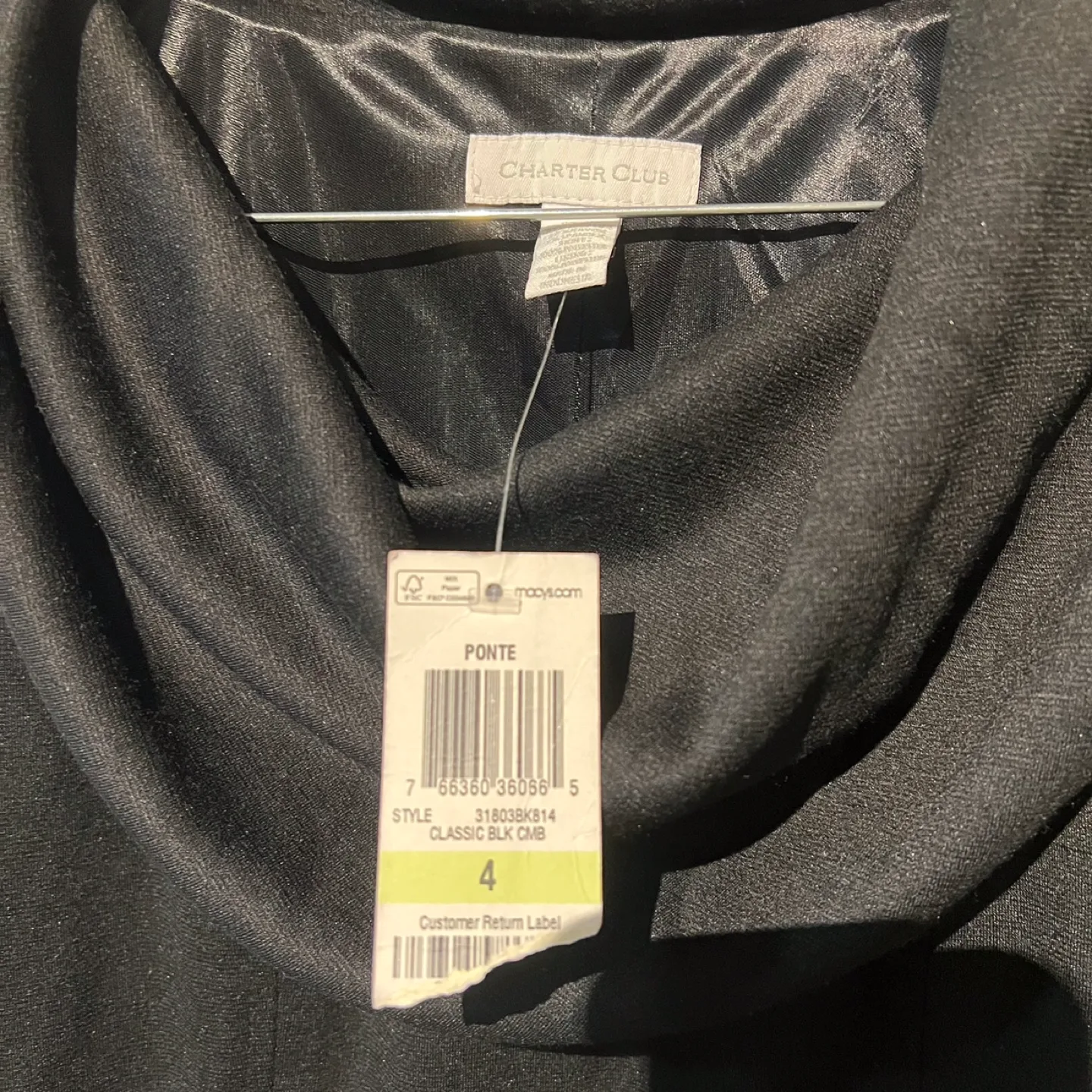 Charter Club Black and Leopard Print Dress image indicator(2)