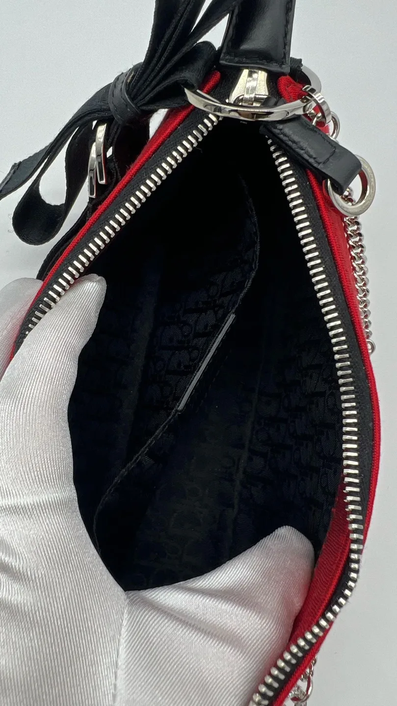 AUTHENTIC CHRISTIAN DIOR Hardcore Zip Shoulder Bag Jersey Small image indicator(6)