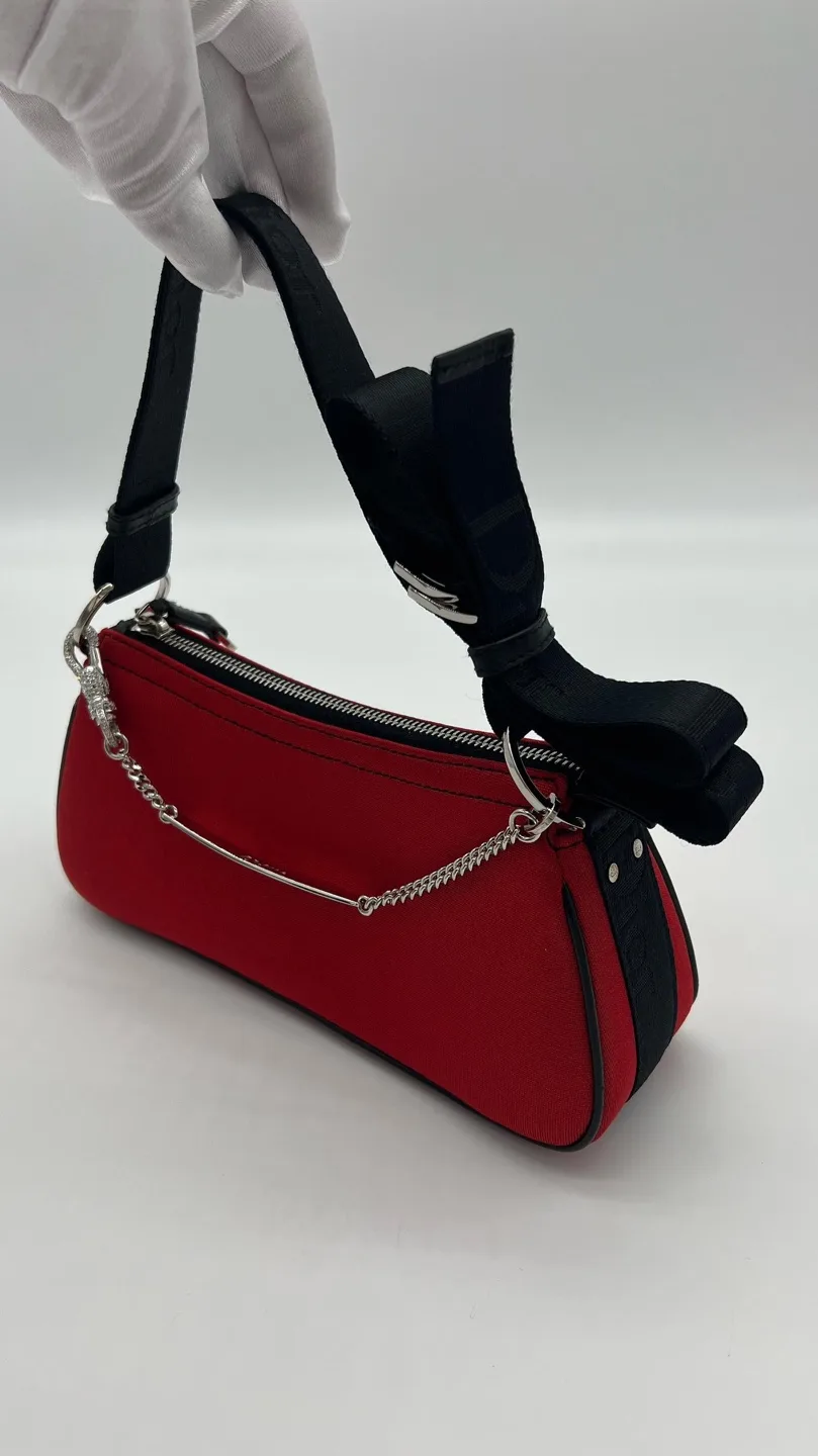 AUTHENTIC CHRISTIAN DIOR Hardcore Zip Shoulder Bag Jersey Small image indicator(2)