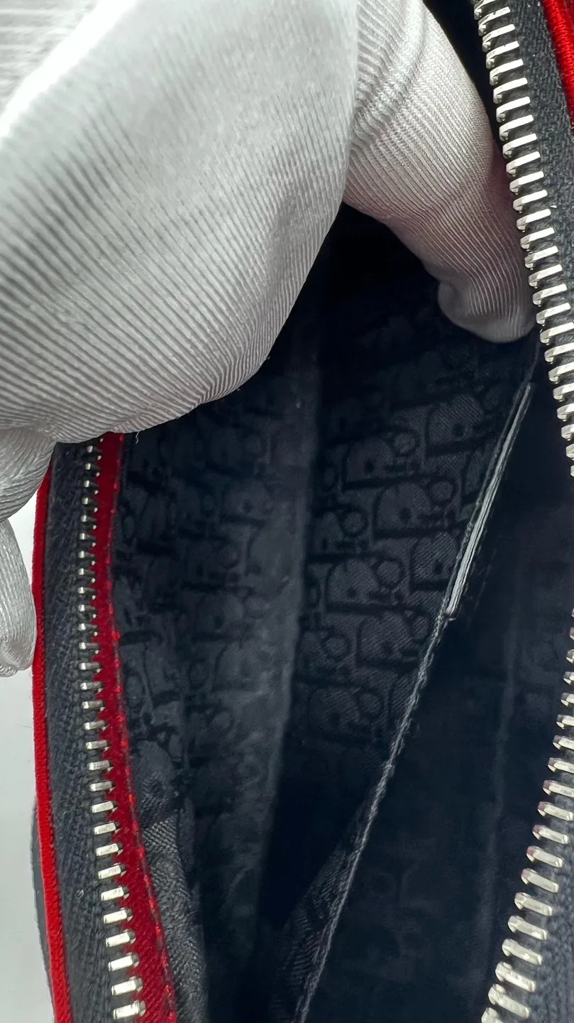 AUTHENTIC CHRISTIAN DIOR Hardcore Zip Shoulder Bag Jersey Small image indicator(5)