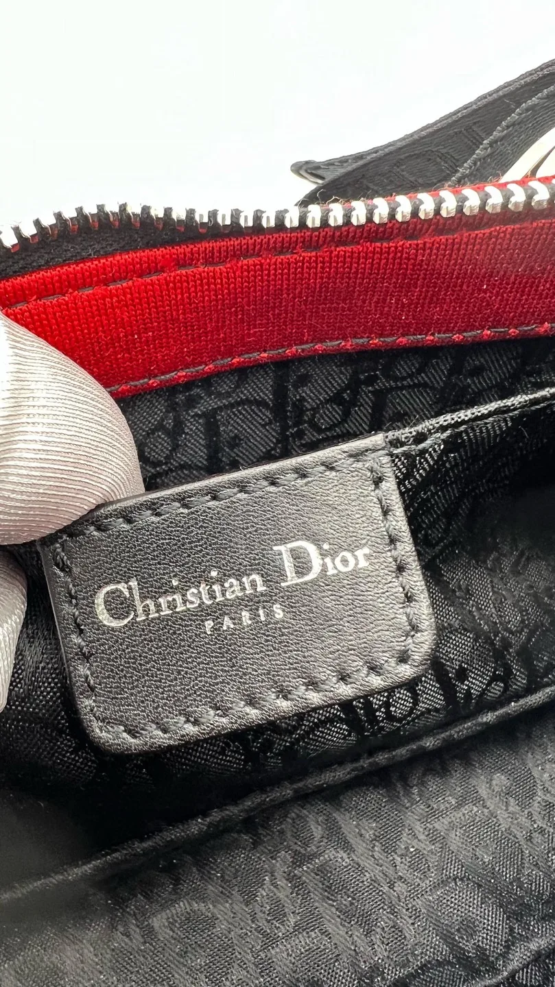 AUTHENTIC CHRISTIAN DIOR Hardcore Zip Shoulder Bag Jersey Small image indicator(4)
