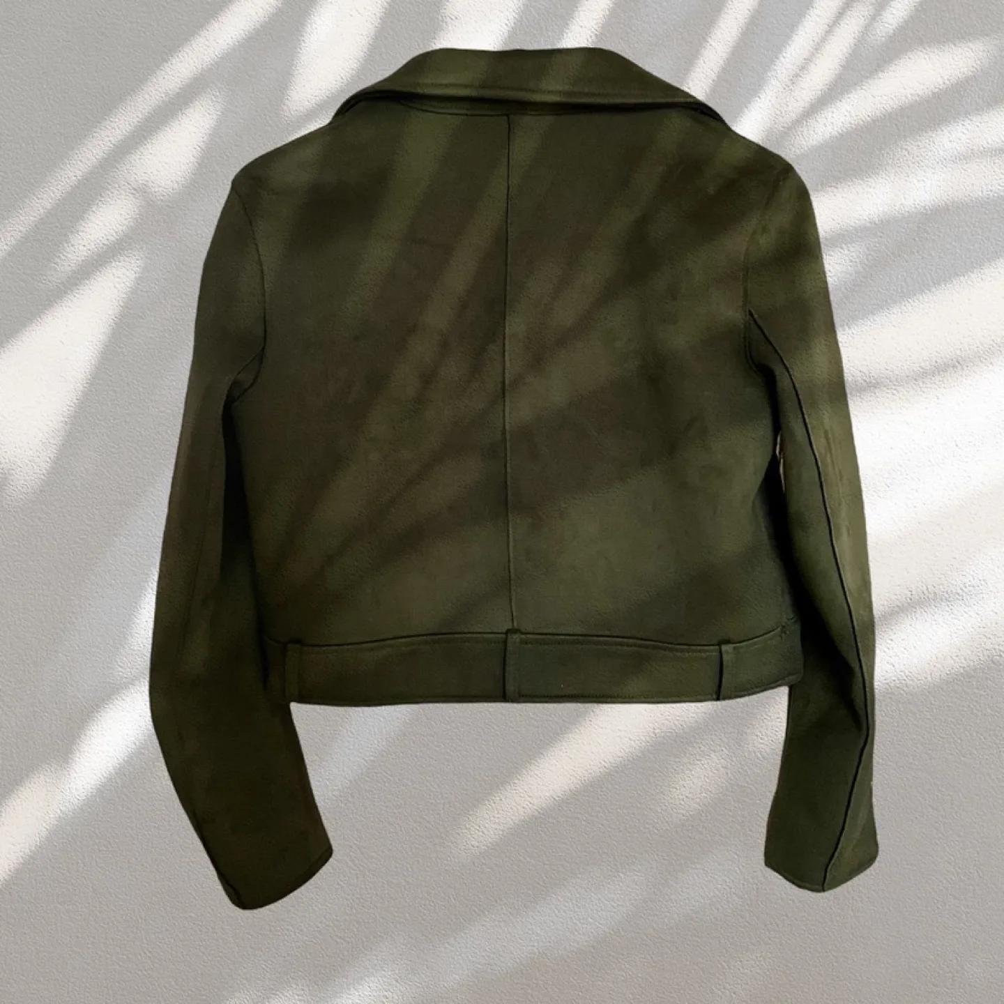 Zara Basic Green Suede Jacket image indicator(2)
