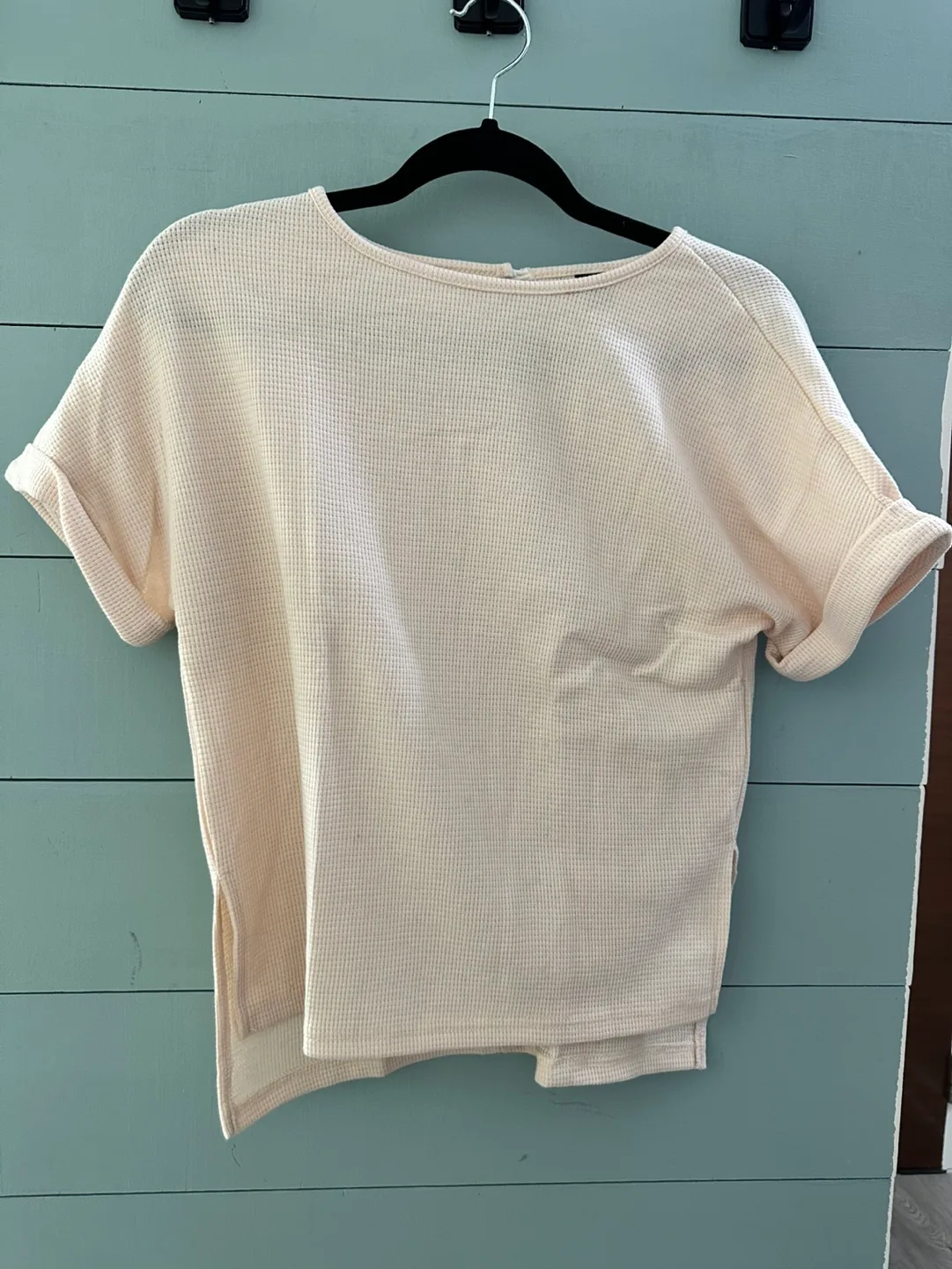 Cream Waffle Knit Top thumbnail
