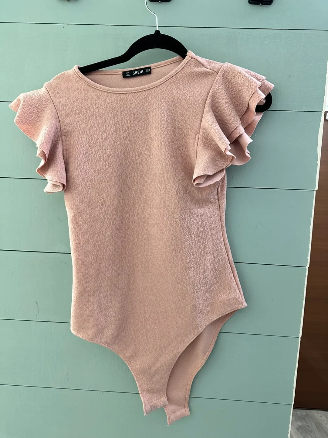 Pink Bodysuit with Ruffled Sleeves thumbnail