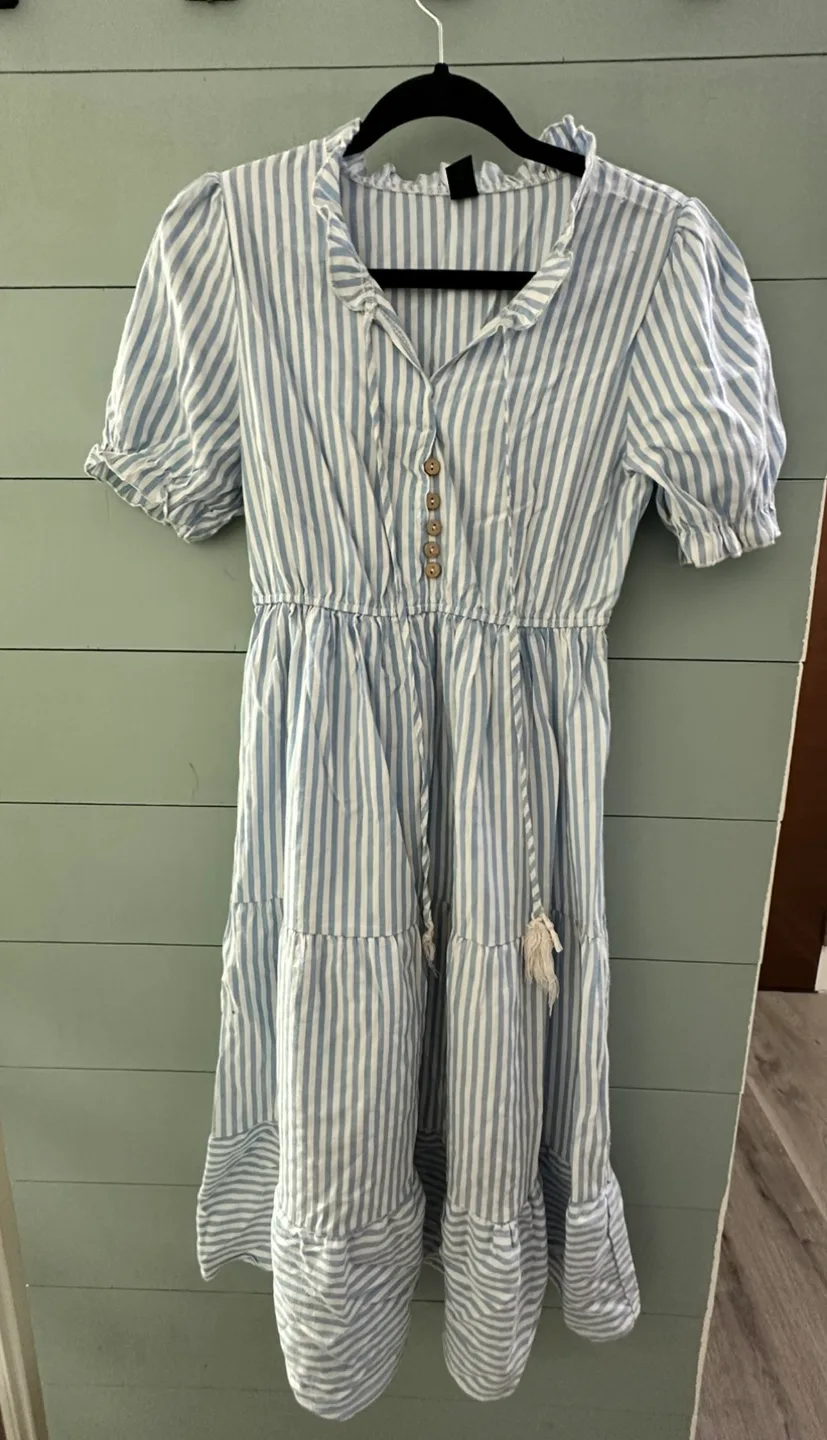Striped Midi Dress thumbnail
