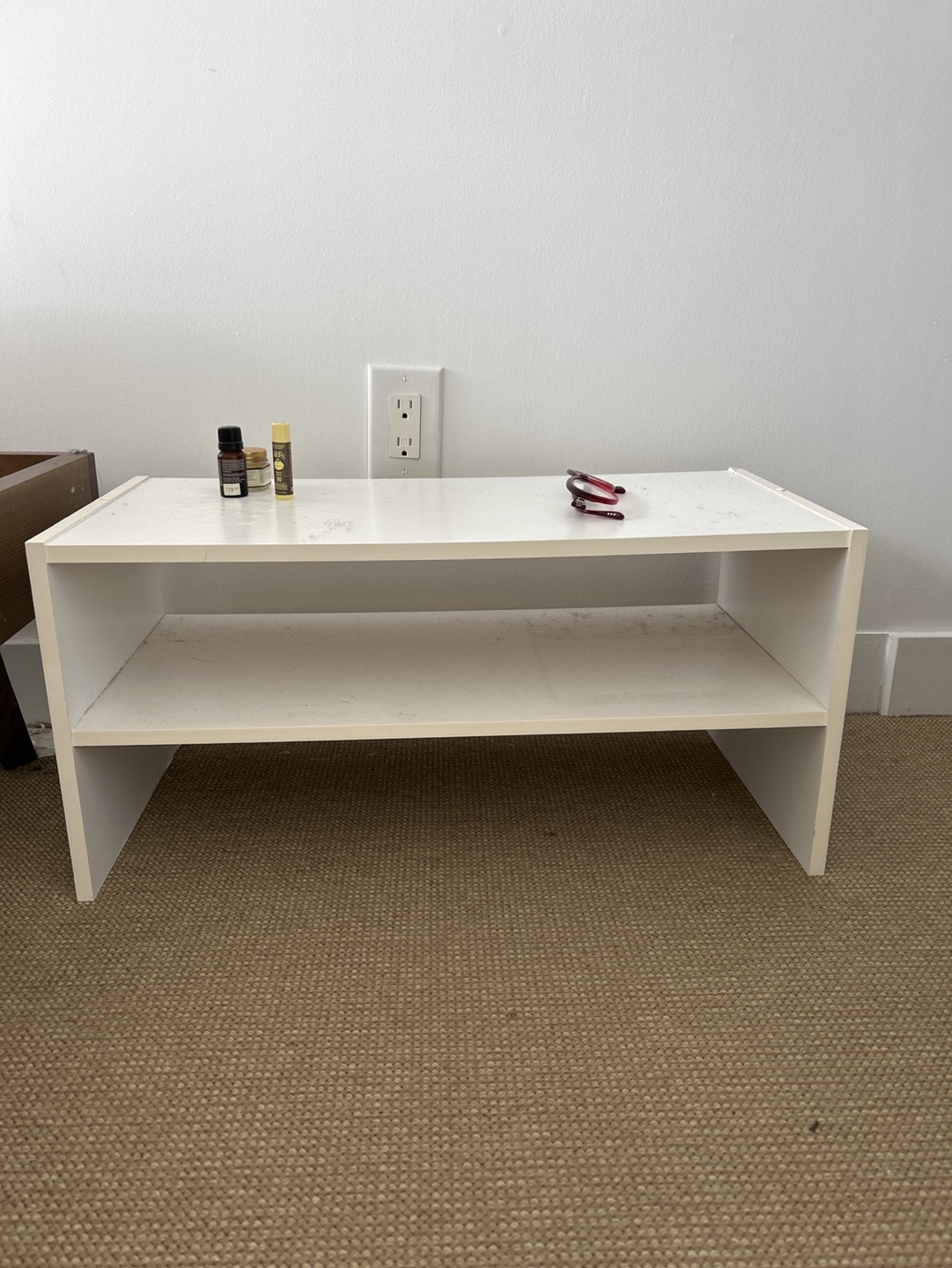 White Two-Tiered Shelf
