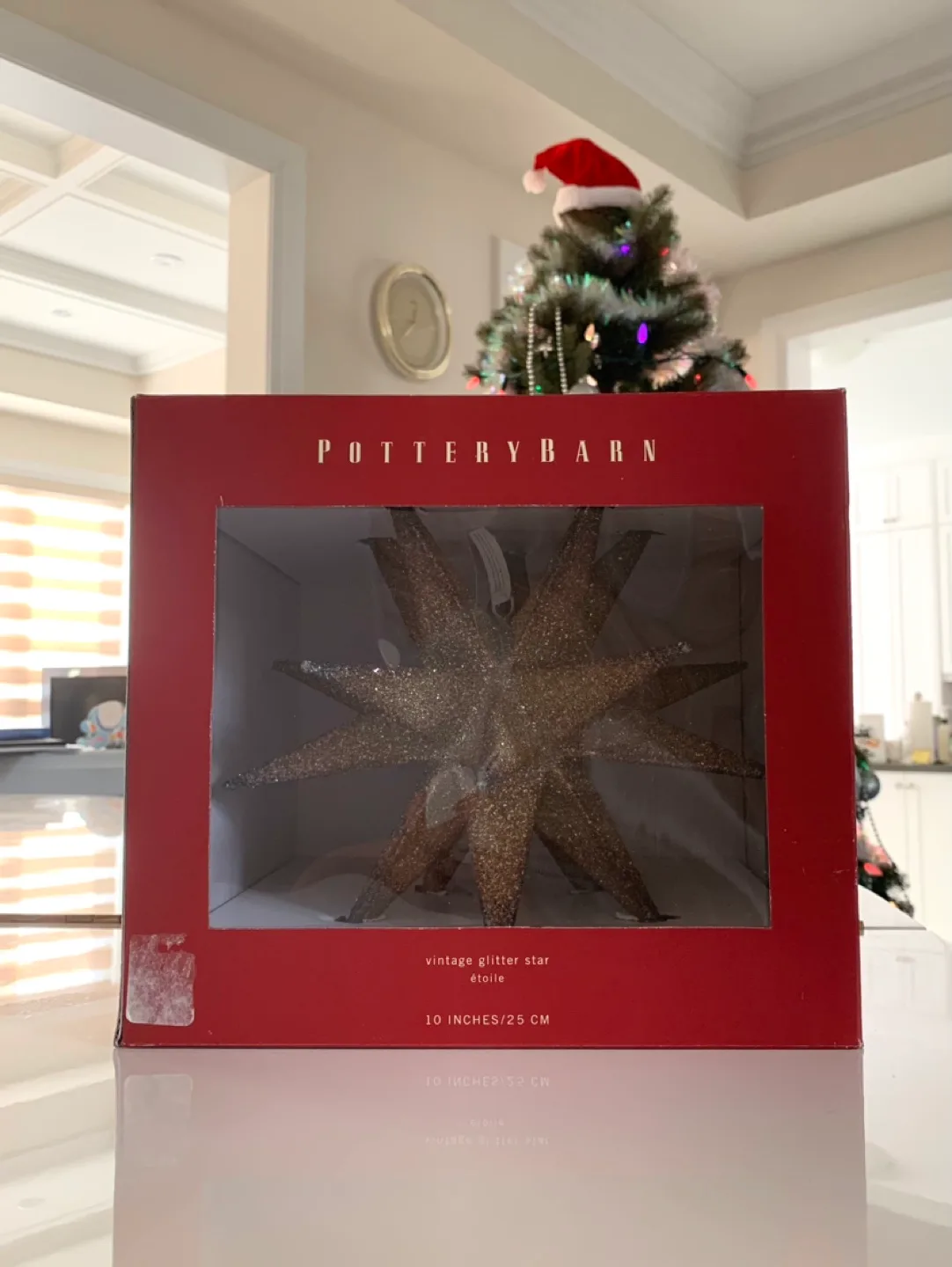 Pottery Barn Vintage Glitter Star & Tree Topper image indicator(2)