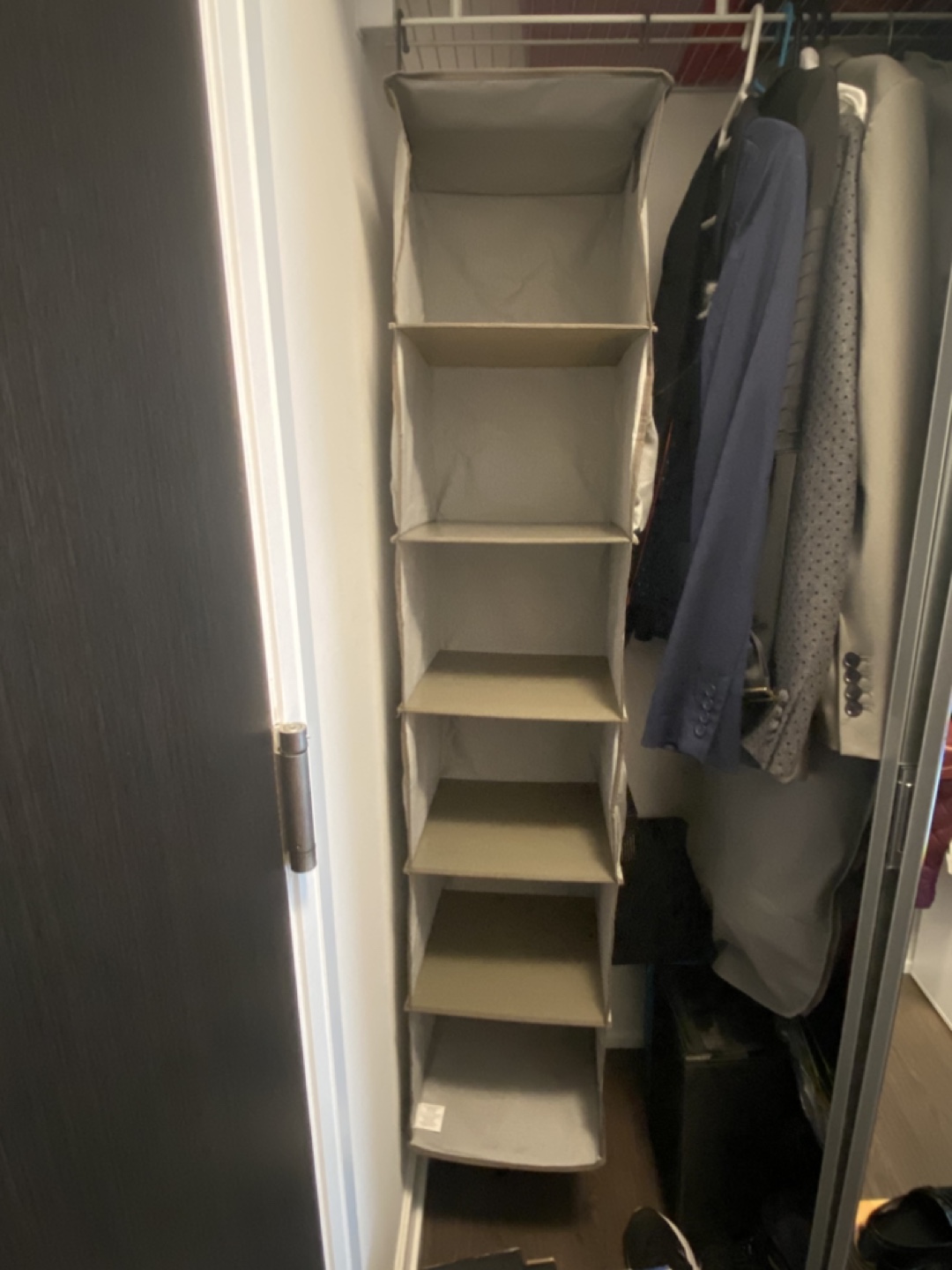 Sturdy Hanging Closet Organizer with side pockets
