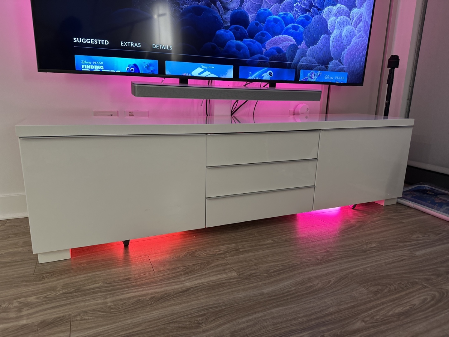 IKEA BESTA TV Unit High Gloss White