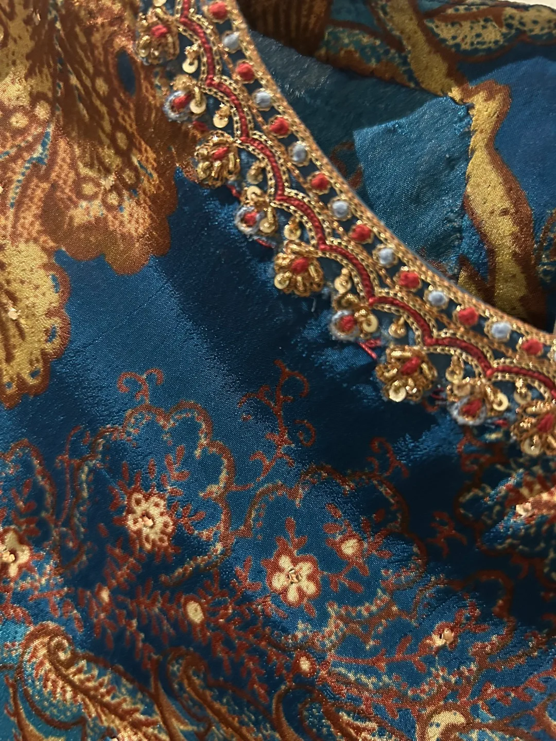 Indian Designer Ritu Kumar Floral Kaftan Dress image indicator(6)