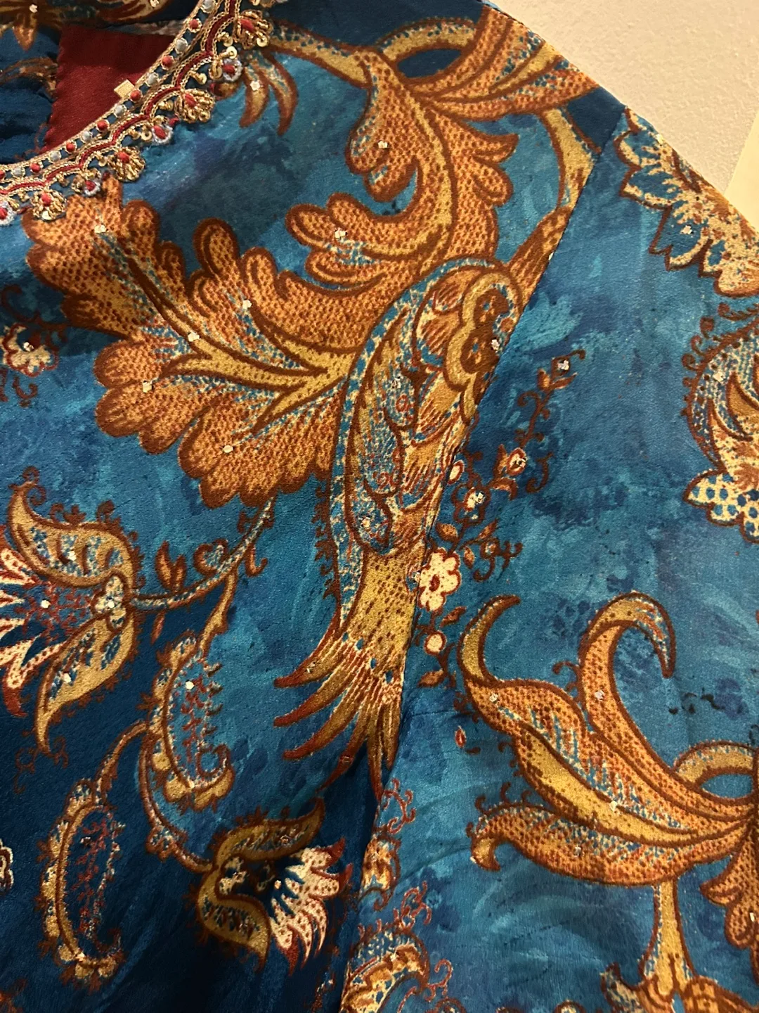 Indian Designer Ritu Kumar Floral Kaftan Dress image indicator(8)