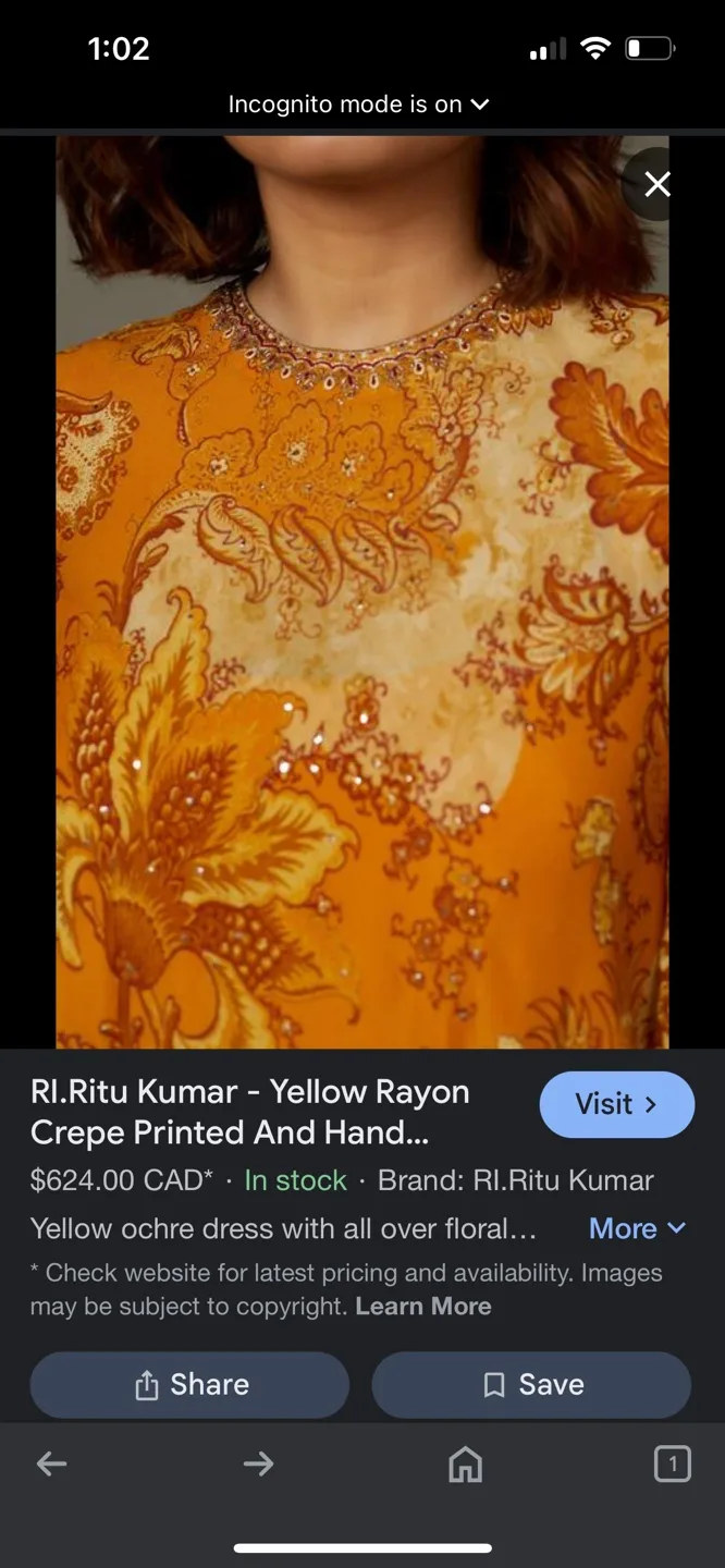 Indian Designer Ritu Kumar Floral Kaftan Dress image indicator(10)