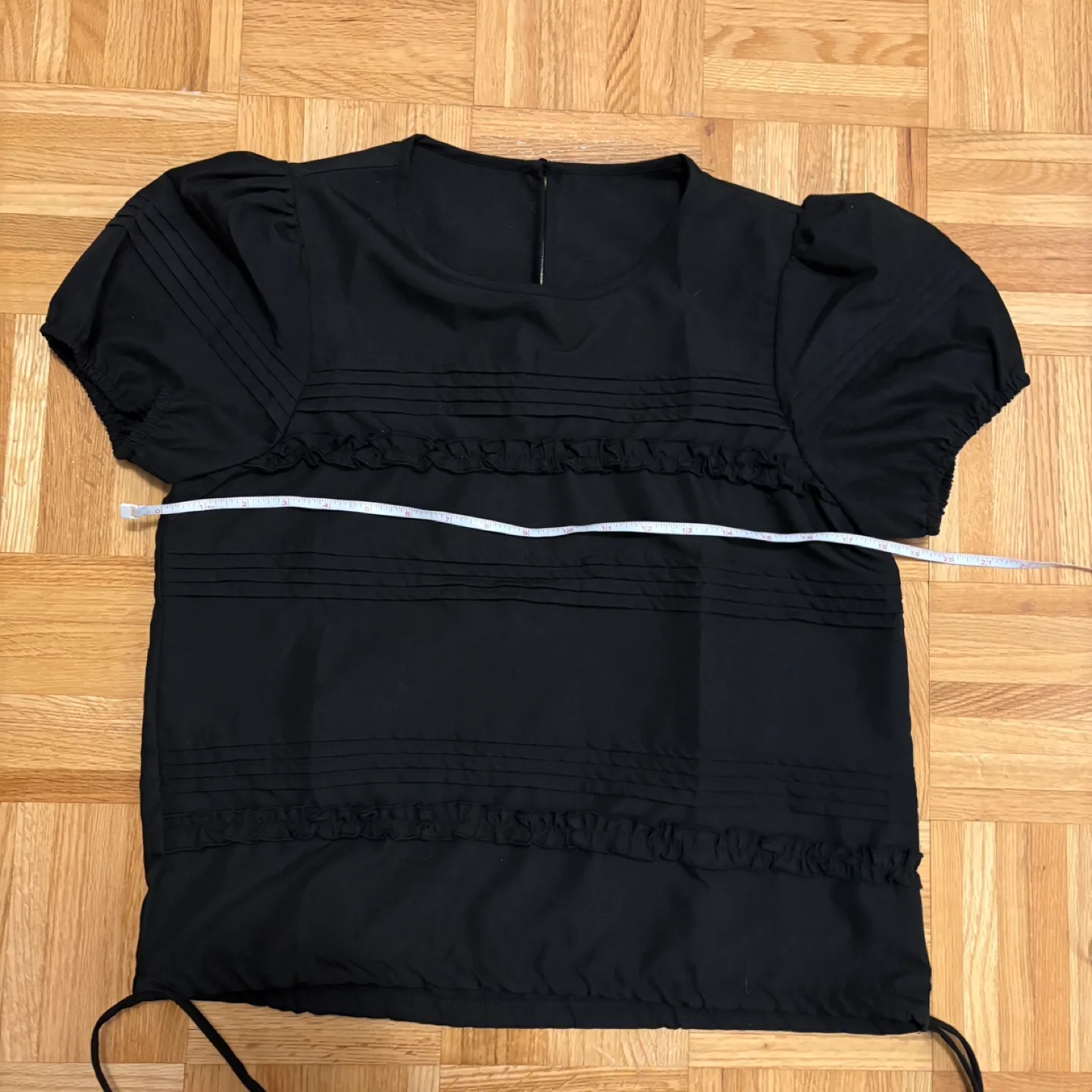 Black Dazy Blouse with Puff Sleeves - Medium image indicator(6)