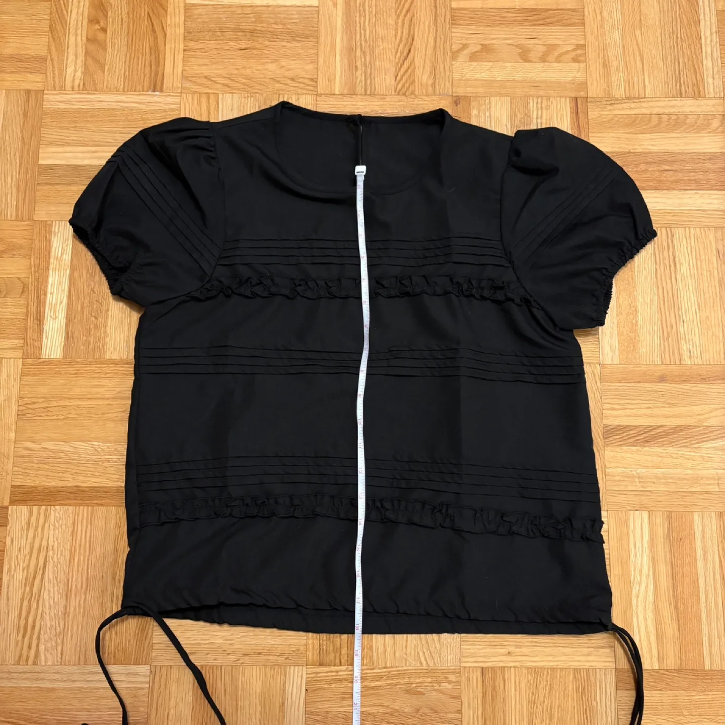 Black Dazy Blouse with Puff Sleeves - Medium image indicator(7)