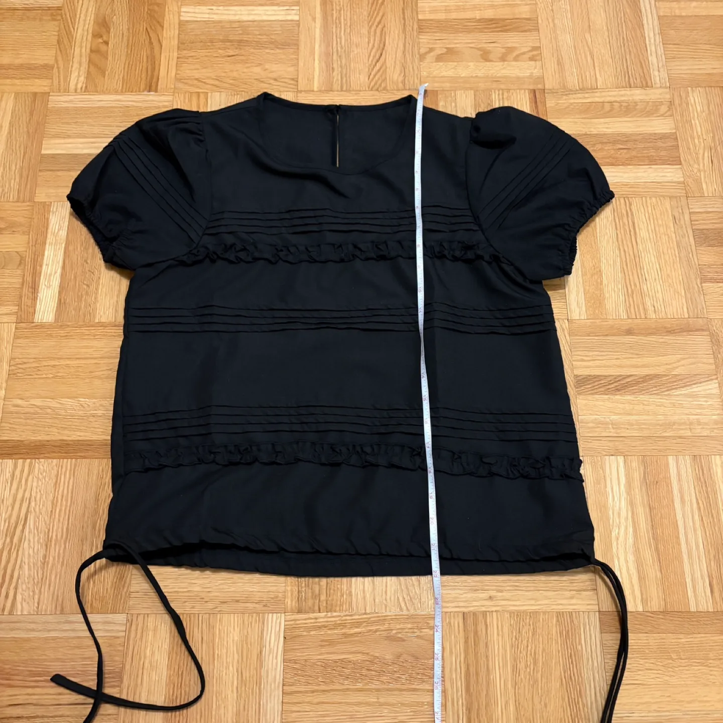 Black Dazy Blouse with Puff Sleeves - Medium image indicator(8)