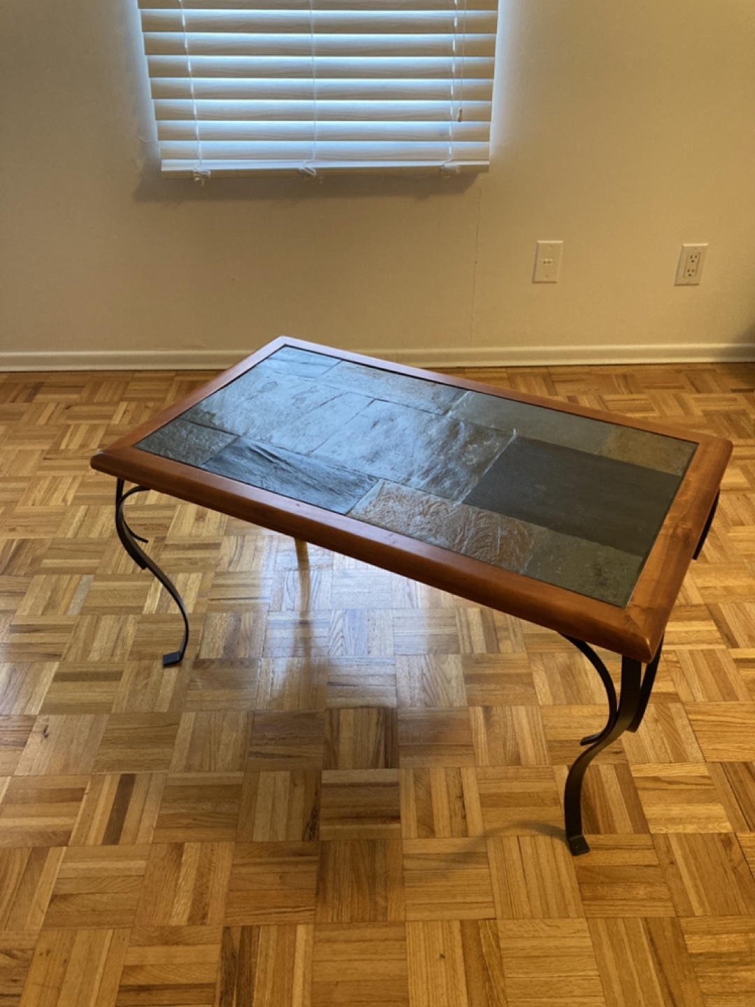 Slate/Wood Coffee Table