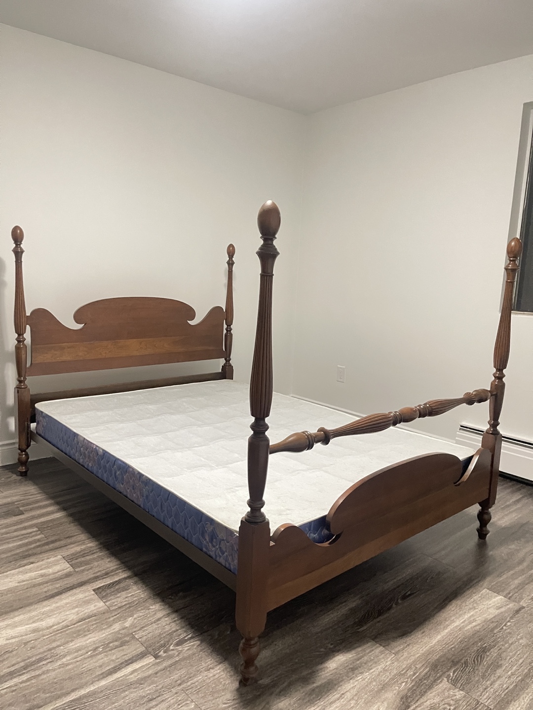 Antique Poster Bed Frame with spring box