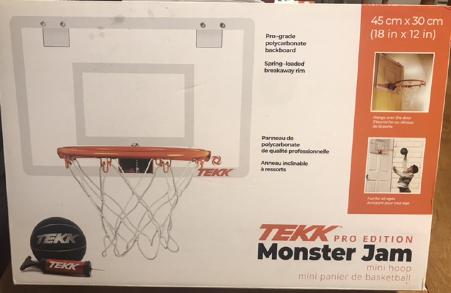 Tekk Pro Edition Monster Jam Mini Basketball Hoop
