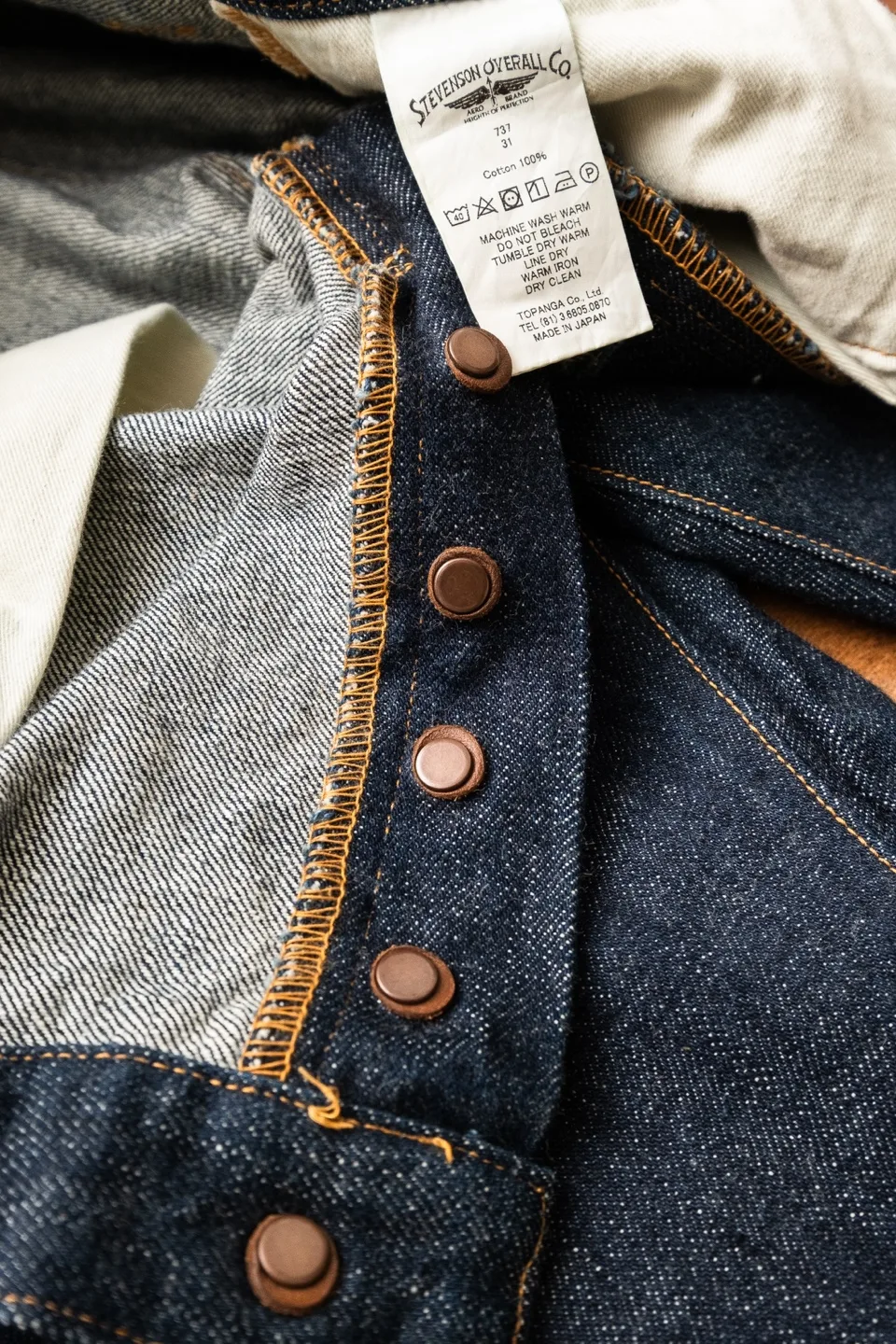 STEVENSON OVERALL VENTURA 737-OSX JAPANESE SELVEDGE DENIM image indicator(7)