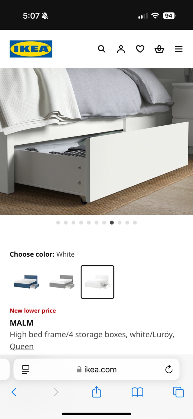IKEA MALM Queen Bed Frame with Storage - photo 4