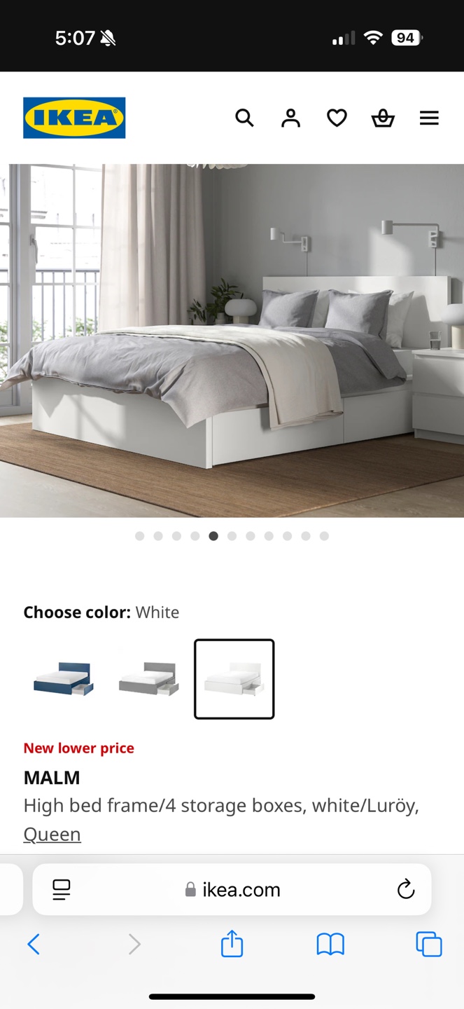 IKEA MALM Queen Bed Frame with Storage - photo 2