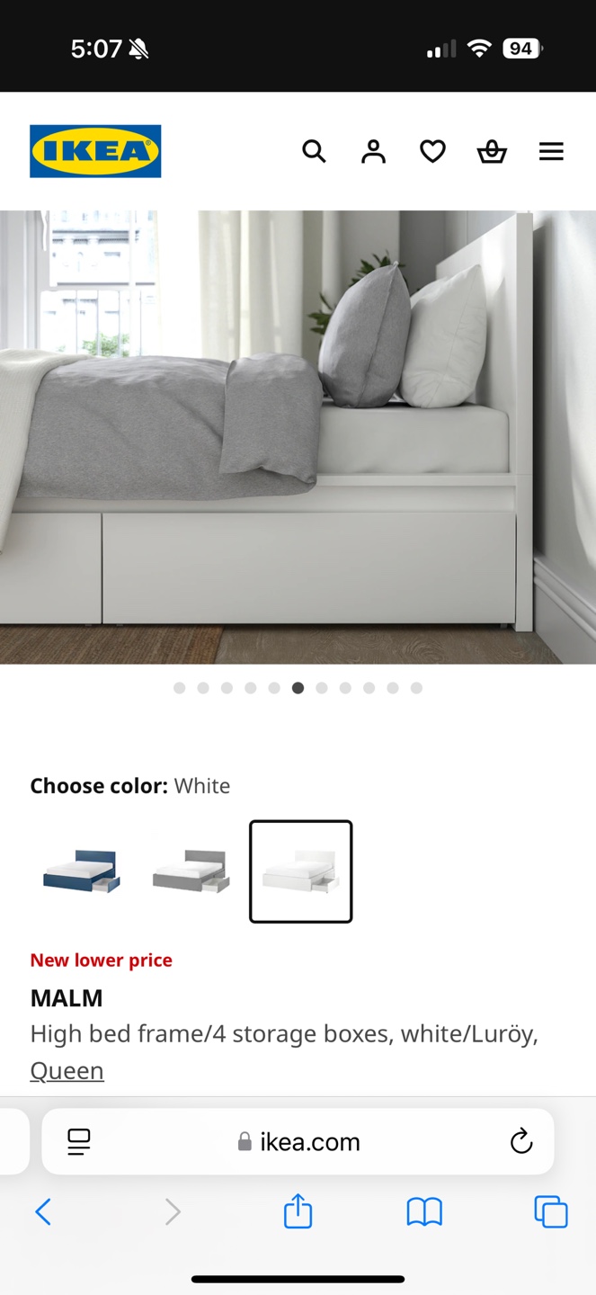 IKEA MALM Queen Bed Frame with Storage - photo 3