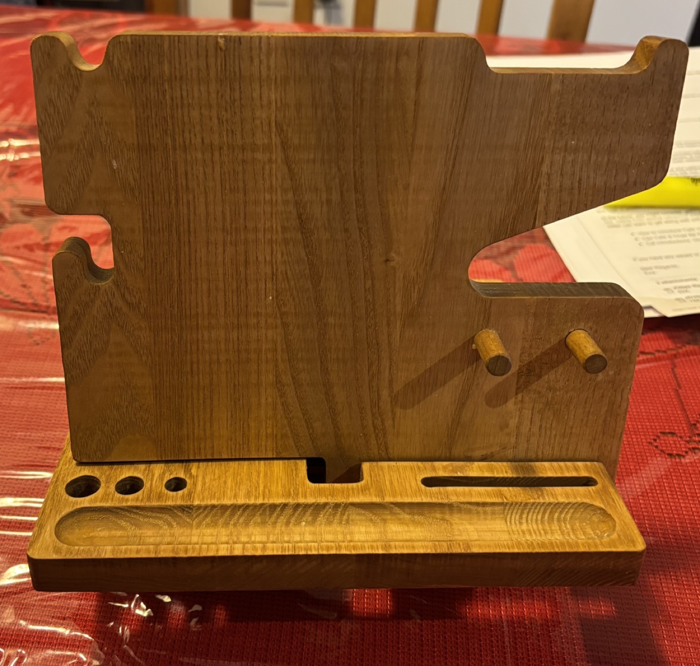 Wooden Phone Stand and Organizer
